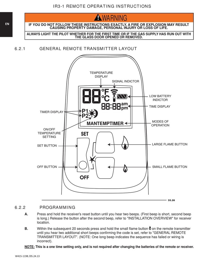 Napoleon IR3-1 User manual