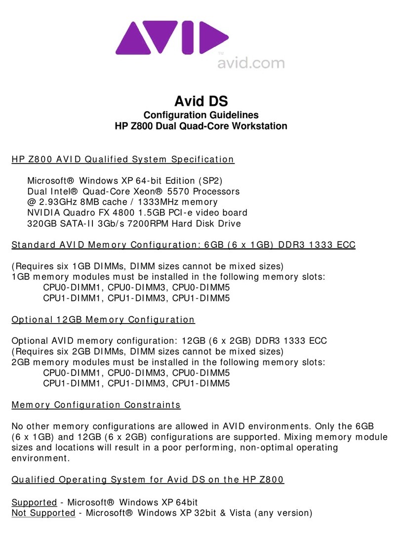 HP Workstation Z800 Configuration guidelines