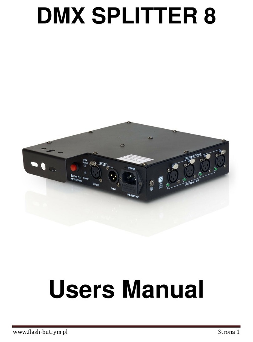 Flash butrym DMX SPLITTER 8 User's manual & operating instructions