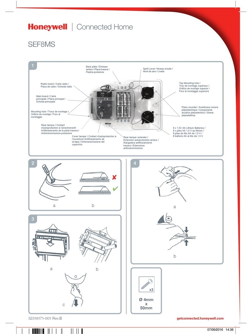 Honeywell SEF8MS installation instructions