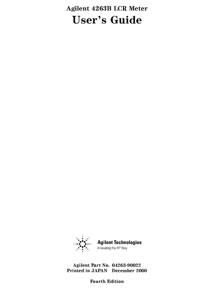 Agilent Technologies 4263B User manual Agilent Technologies 4263B User manual