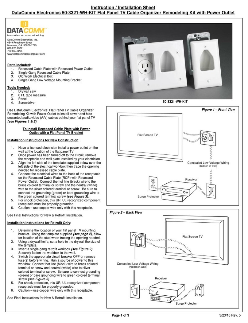 DataComm 50-3321-WH-KIT Instruction/installation sheet