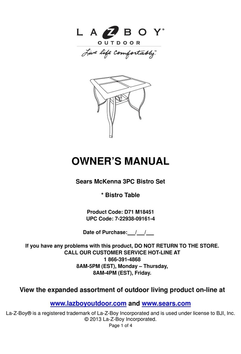LAZBOY D71 M18451 User manual LAZBOY D71 M18451 User manual
