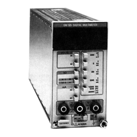 Tektronix DM505 User manual Tektronix DM505 User manual