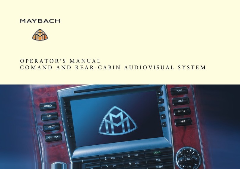 MAYBACH COMAND AND REAR-CABIN AUDIOVISUAL SYSTEM Operator's manual
