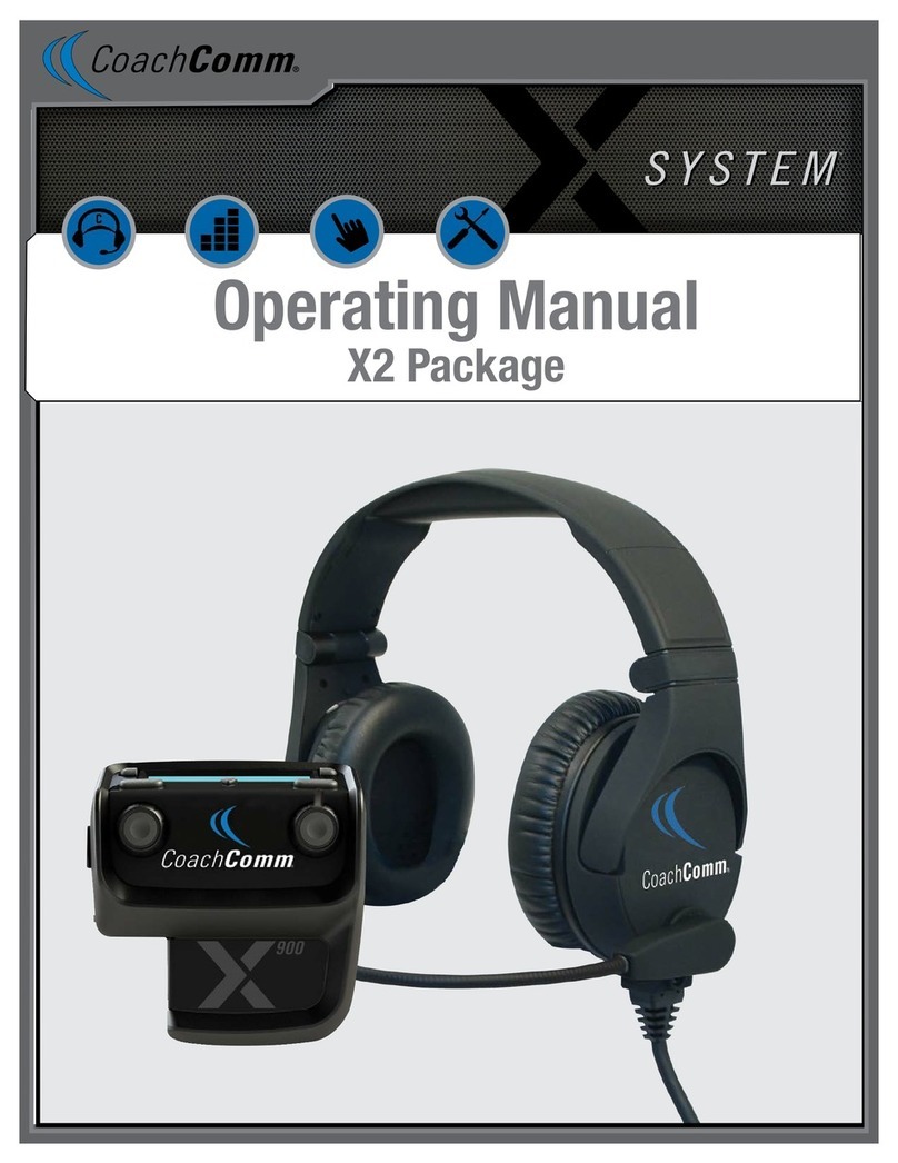 CoachComm X2 User manual CoachComm X2 User manual