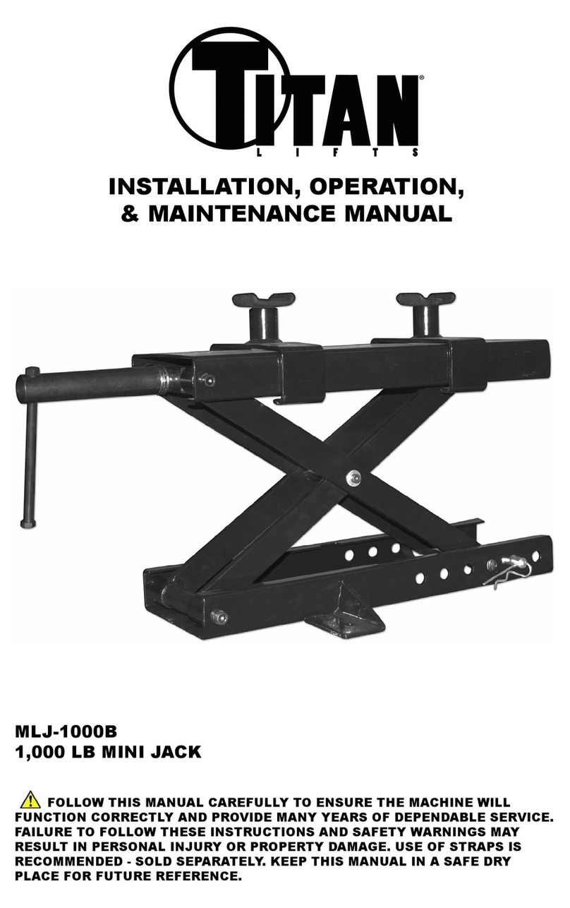 Titan Lifts MLJ-1000B Installation, operation & maintenance manual