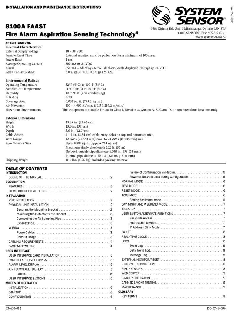 System Sensor 8100A FAAST User manual