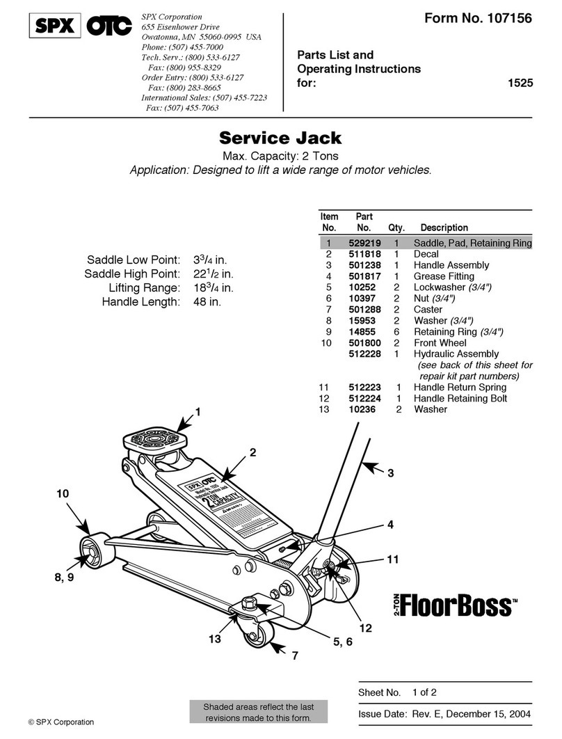 SPX 1525 operating instructions