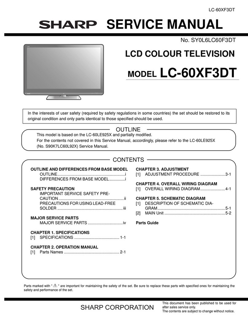 Sharp LC-60XF3DT User manual
