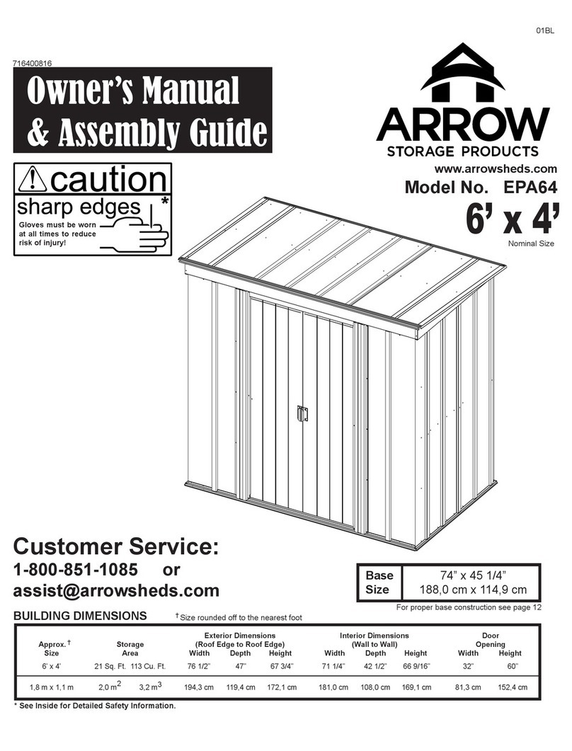 Arrow Storage Products EPA64 Owner's manual & assembly guide
