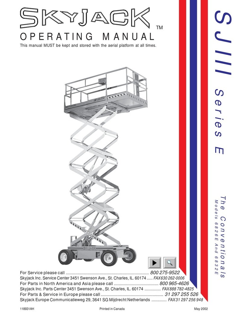 Skyjack SJIII 6826E User manual Skyjack SJIII 6826E User manual