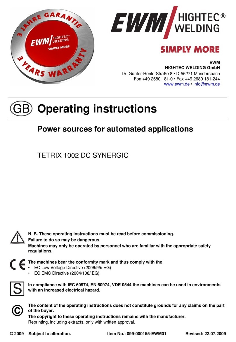 EWM TETRIX 1002 DC SYNERGIC User manual