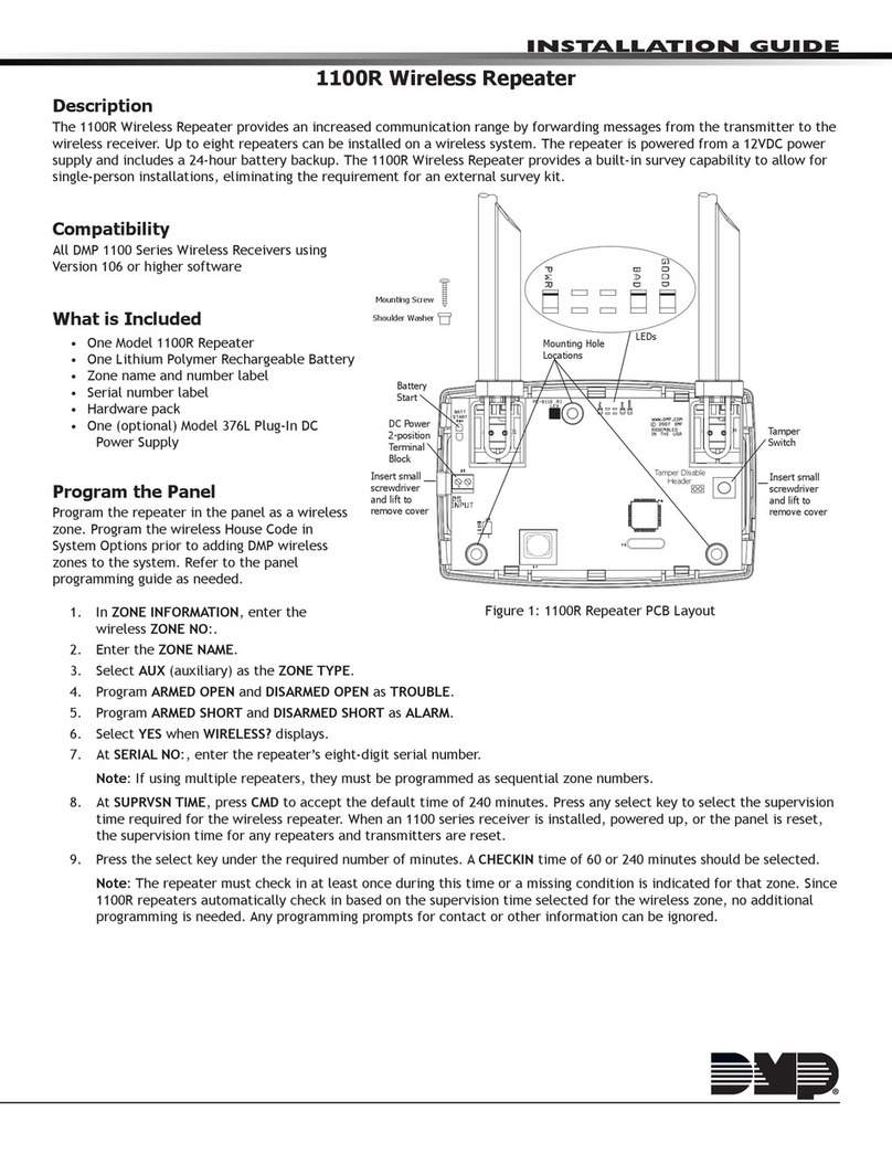 DMP Electronics 1100R installation guide