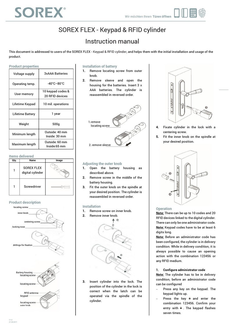 SOREX FLEX User manual