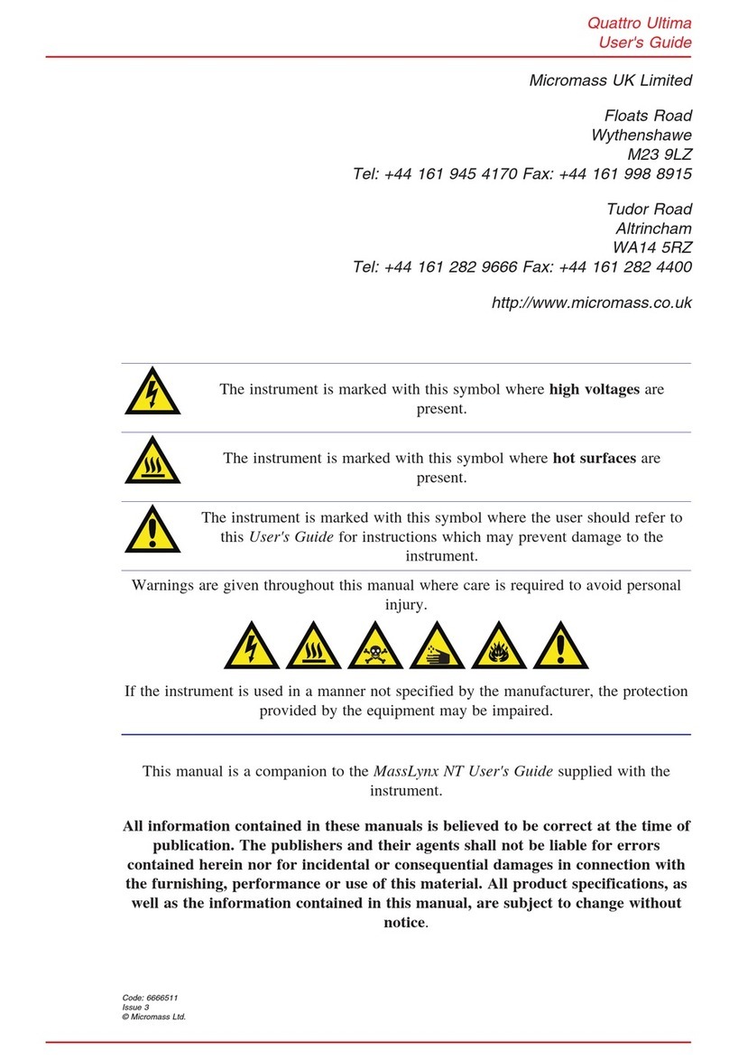 Micromass Quattro Ultima user guide