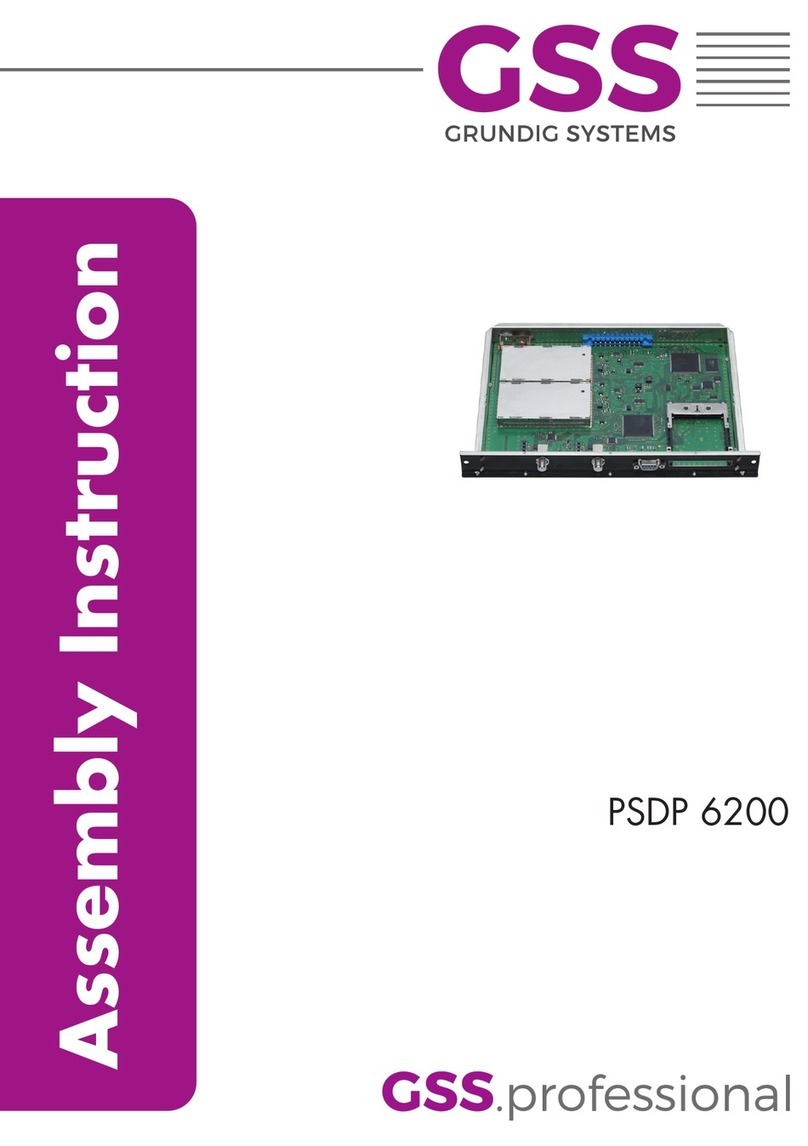 GSS PSDP 6200 Assembly instruction GSS PSDP 6200 Assembly instruction