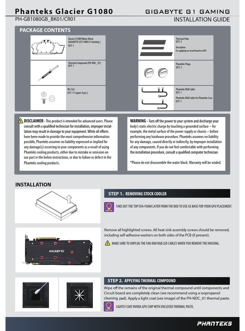 Phanteks Glacier G1080 installation guide