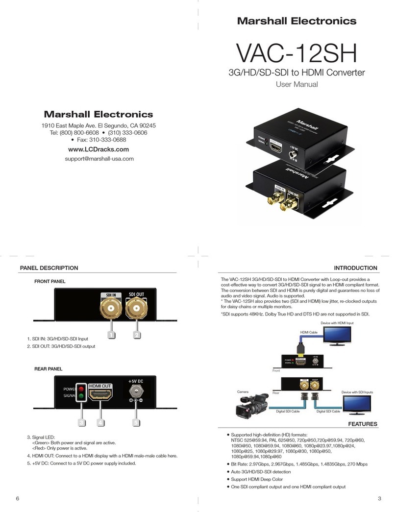 Marshall Electronics VAC-12SH User manual