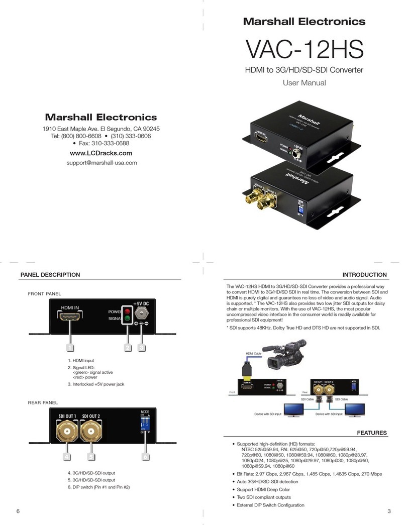 Marshall Electronics VAC-12HS user manual