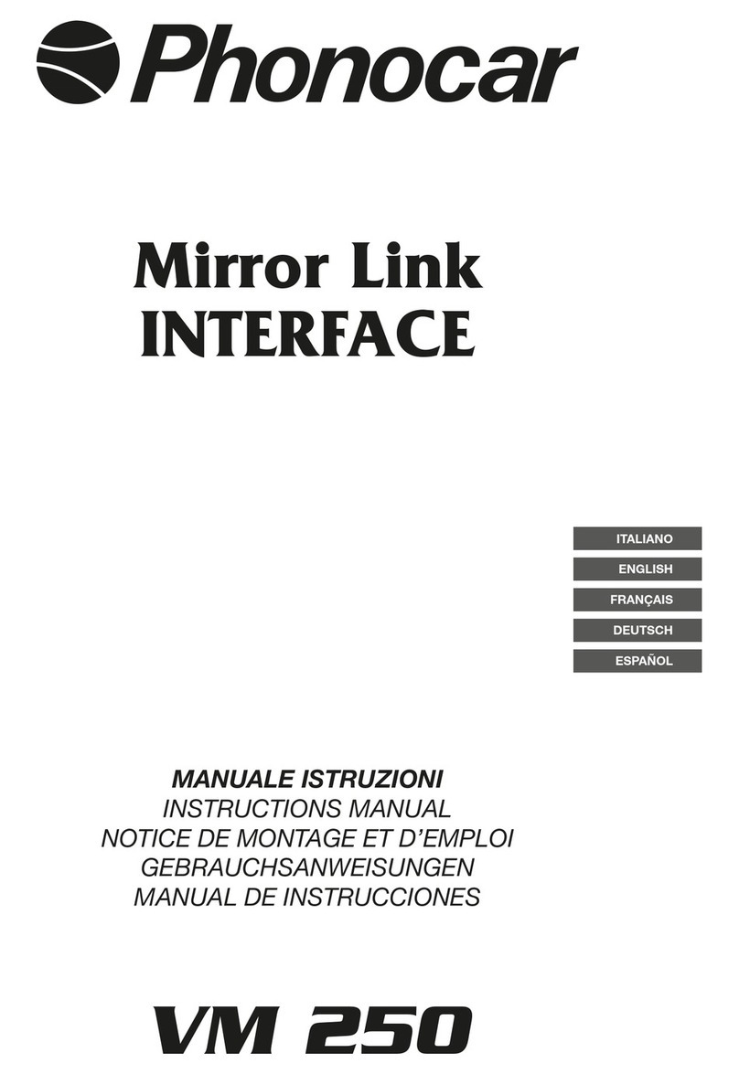 Phonocar VM 250 instruction manual