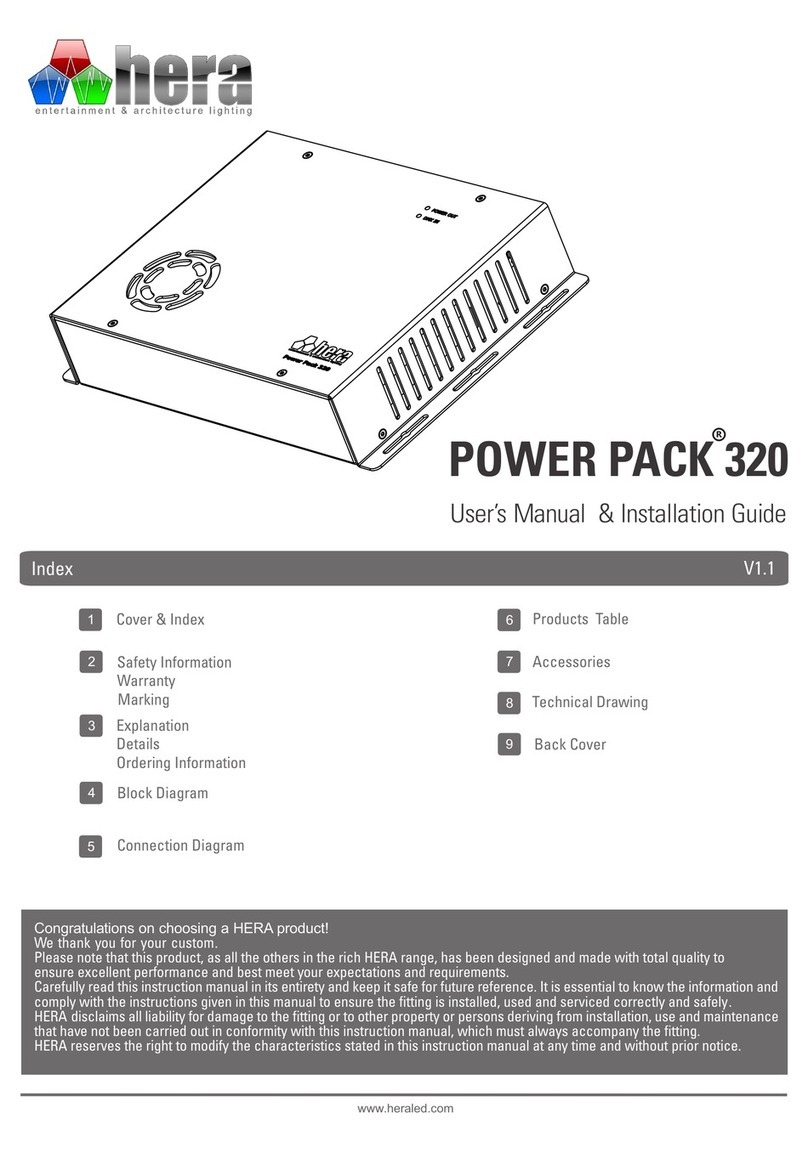 HERA POWER PACK 320 User manual and installation guide