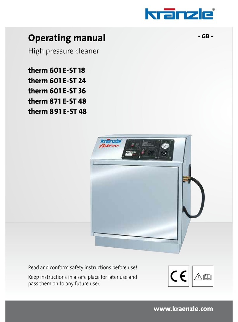 Kranzle therm 601 E-ST 18 User manual Kranzle therm 601 E-ST 18 User manual