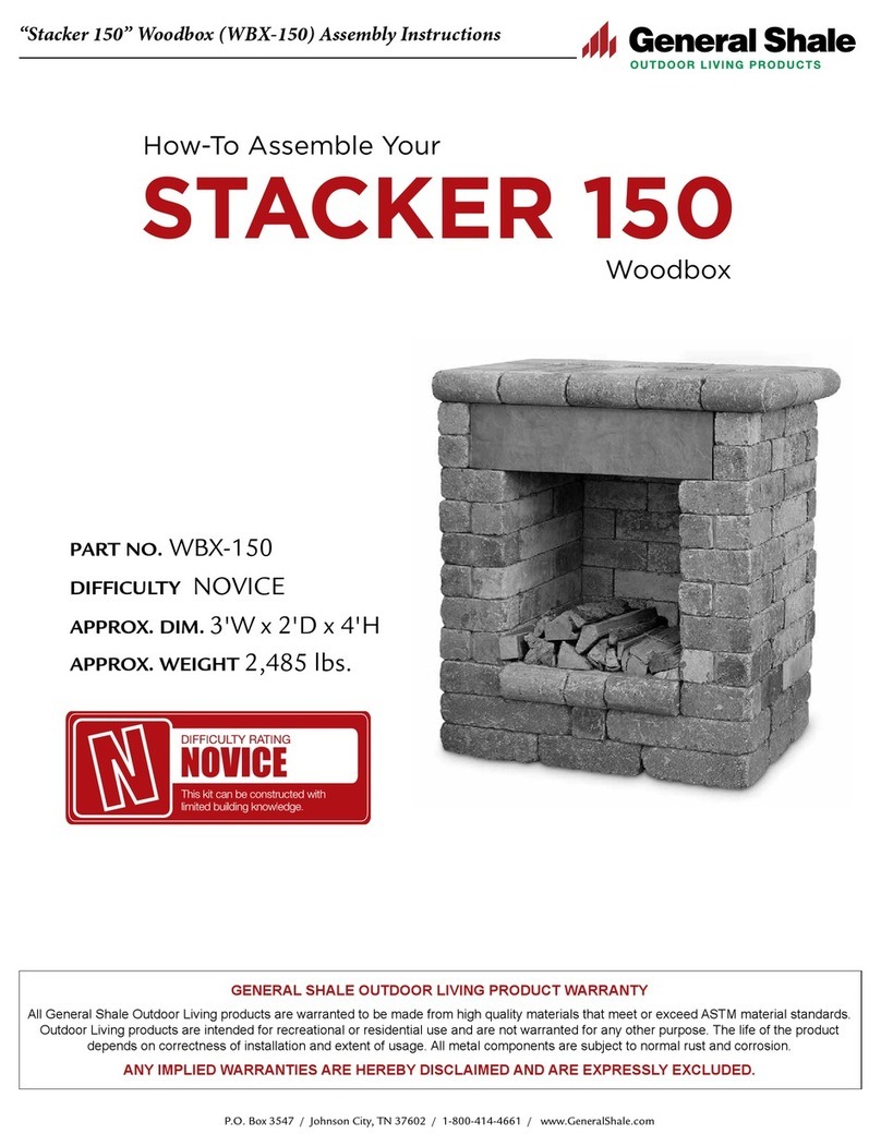 General Shale STACKER 150 Woodbox Assembly instructions