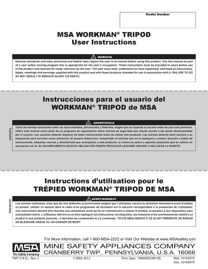 MSA WORKMAN User instructions