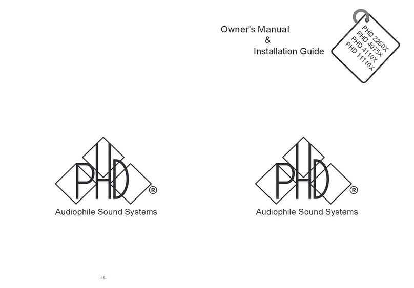 PHD PHD 2260X Owner's manual & installation guide