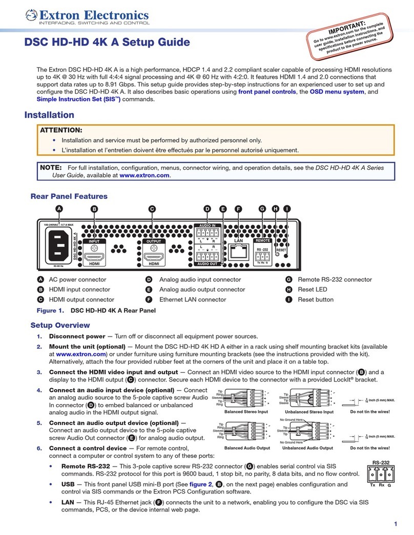 Extron electronics DSC HD-HD 4K A User manual