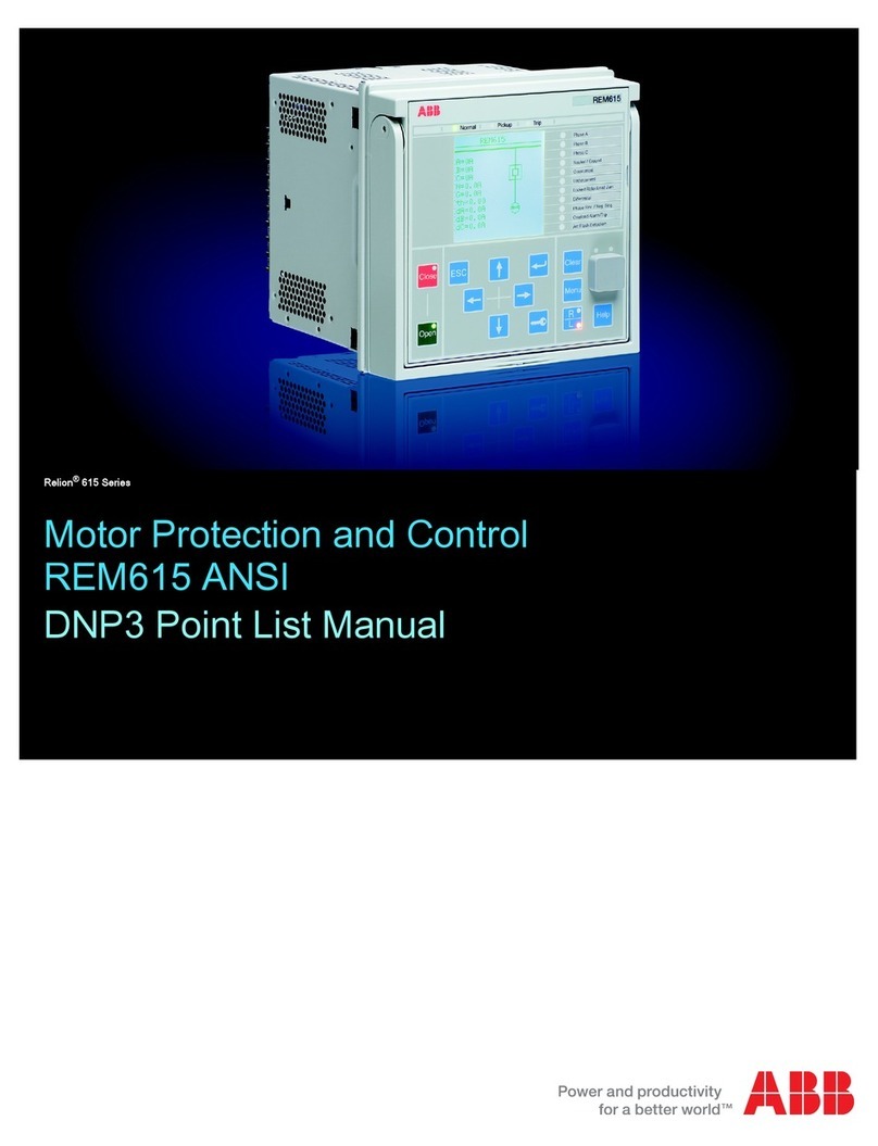 ABB REM615 ANSI List manual