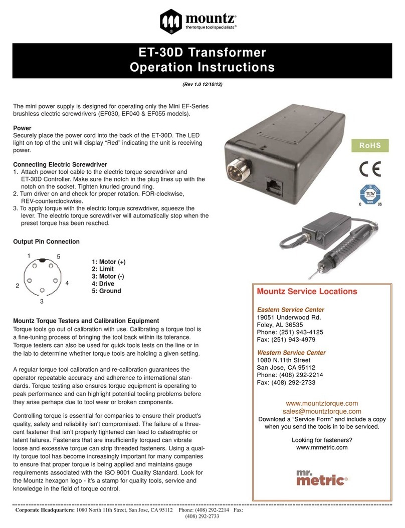 Mountz ET-30D User manual