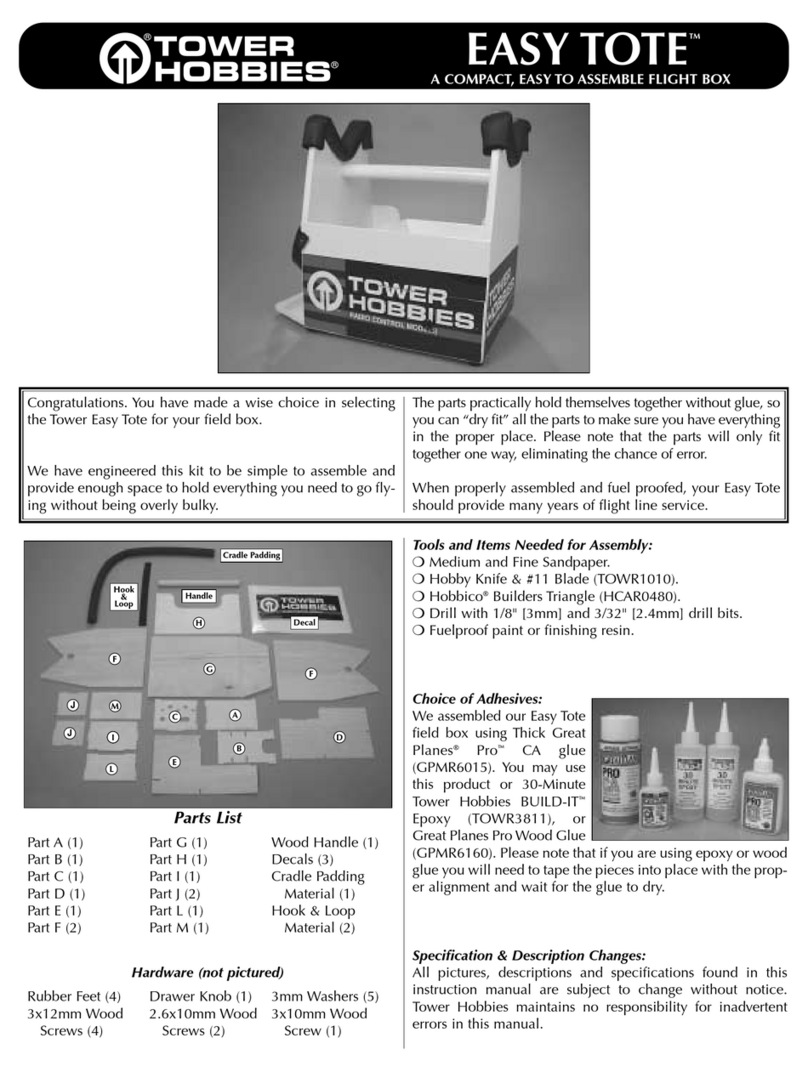 Tower Hobbies EASY TOTE User manual