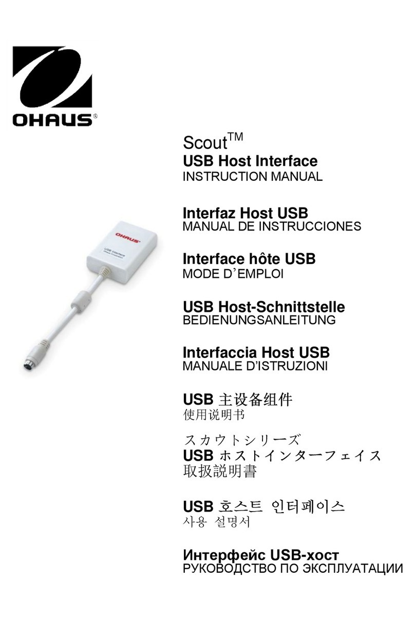 OHAUS SCOUT instruction manual