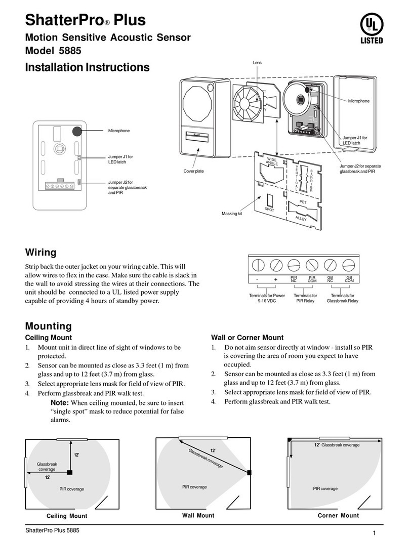 GE Interlogix ShatterPro Plus 5885 installation instructions