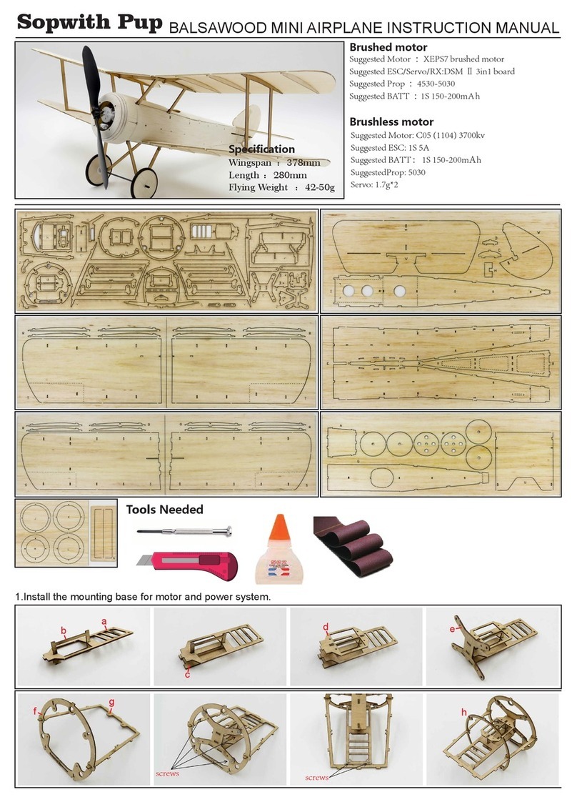 Sopwith Pup BALSAWOOD MINI instruction manual
