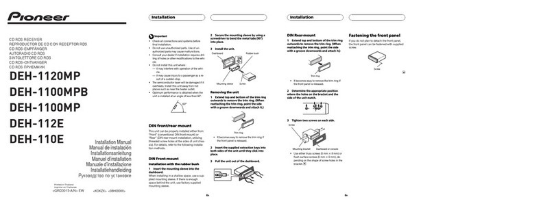 Pioneer DEH-1120MP User manual