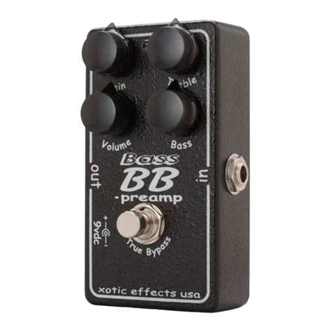 XOTIC EFFECTS Bass BB BB Preamp user guide