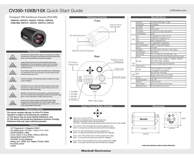 Marshall Electronics CV350-10X User manual