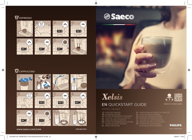 Saeco XELSIS SM7581 quick start guide