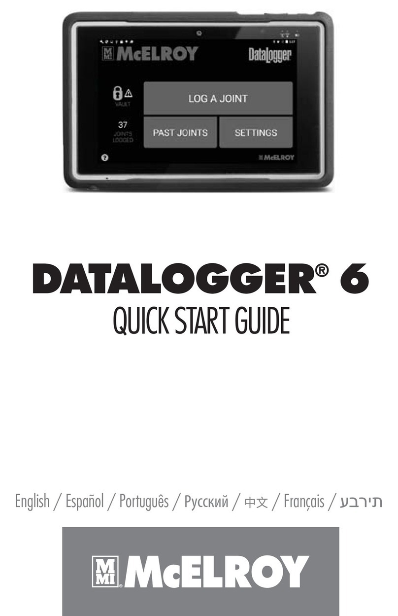 McElroy DATALOGGER 6 quick start guide
