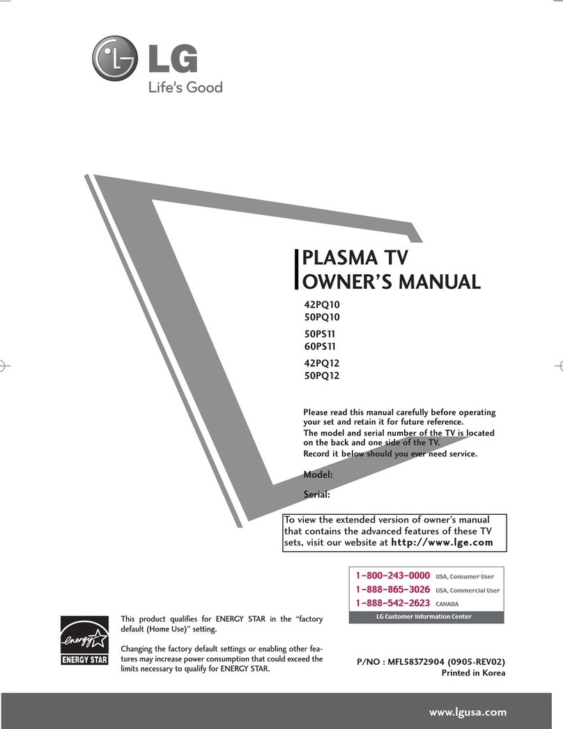LG 42PQ10 Series User manual
