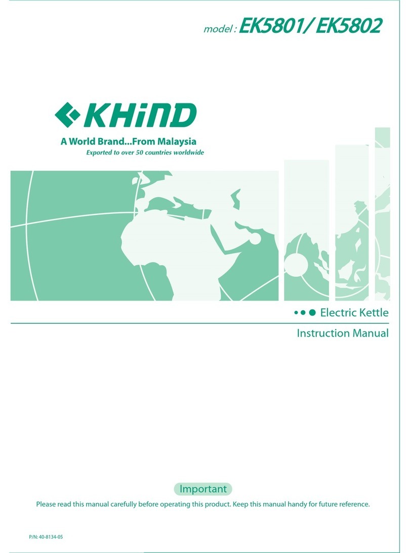 KHIND EK5802 instruction manual
