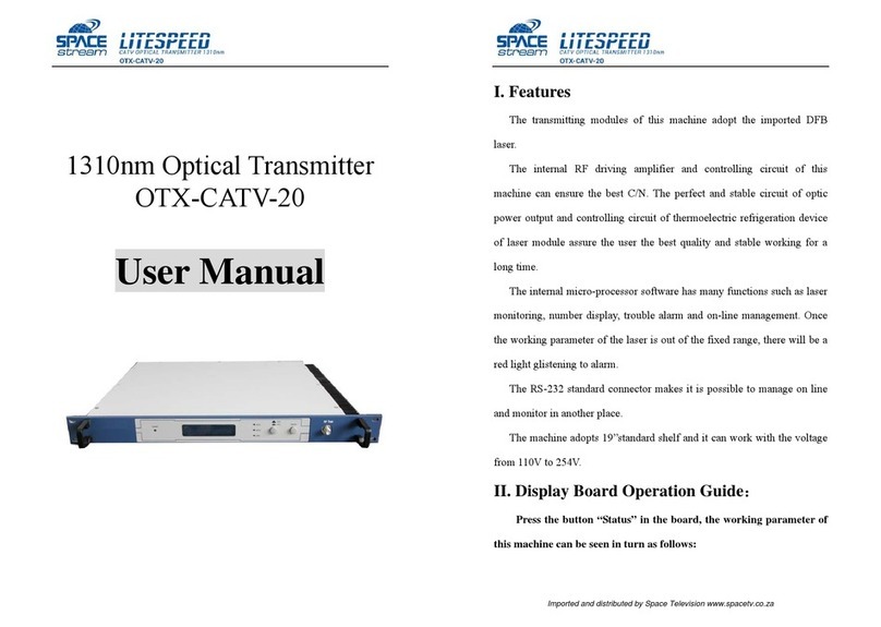 Space Television OTX-CATV-2002 user manual