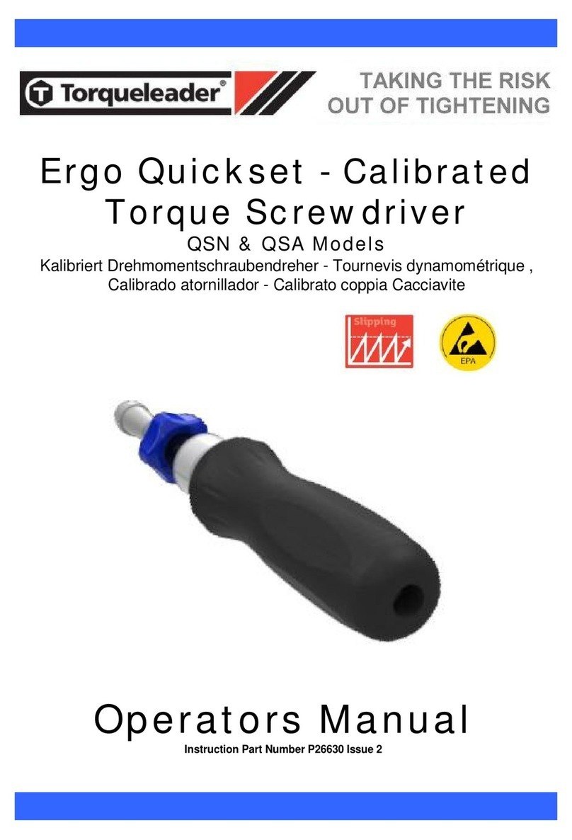 Torqueleader QSA series Operator's manual