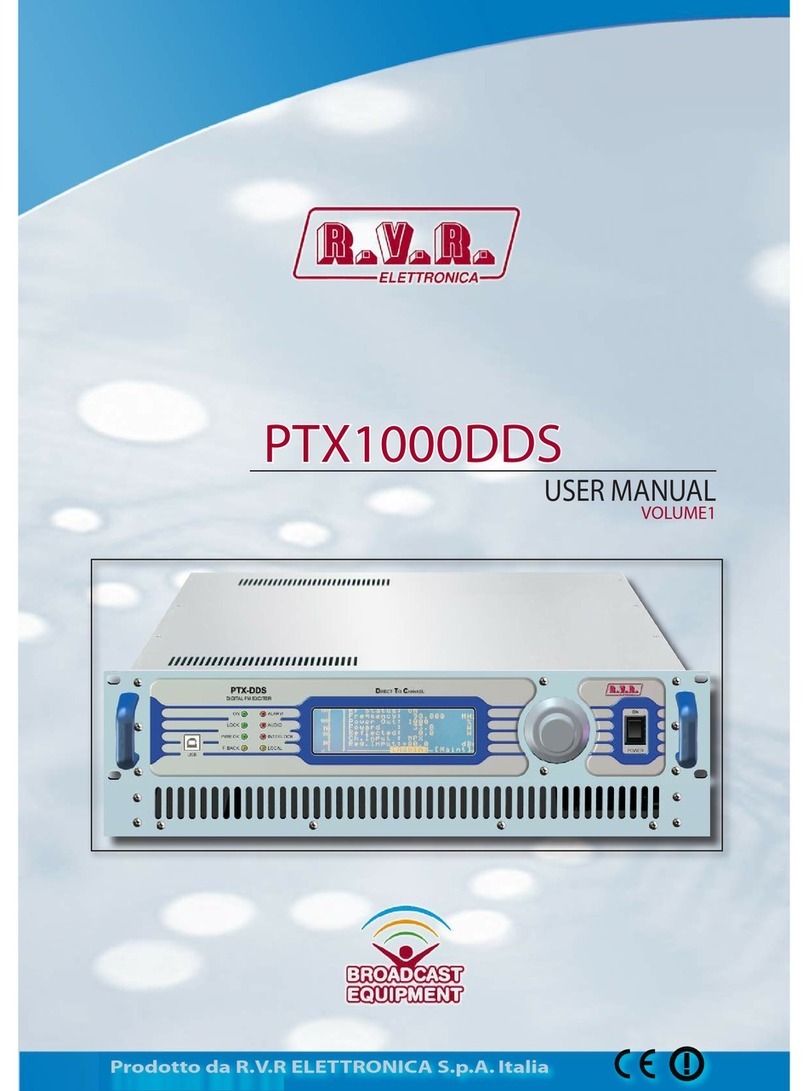 R.V.R. Electronica PTX1000DDS User manual