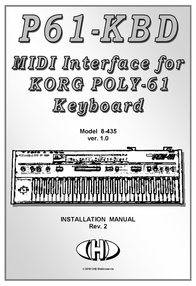 Korg POLY-61 installation manual