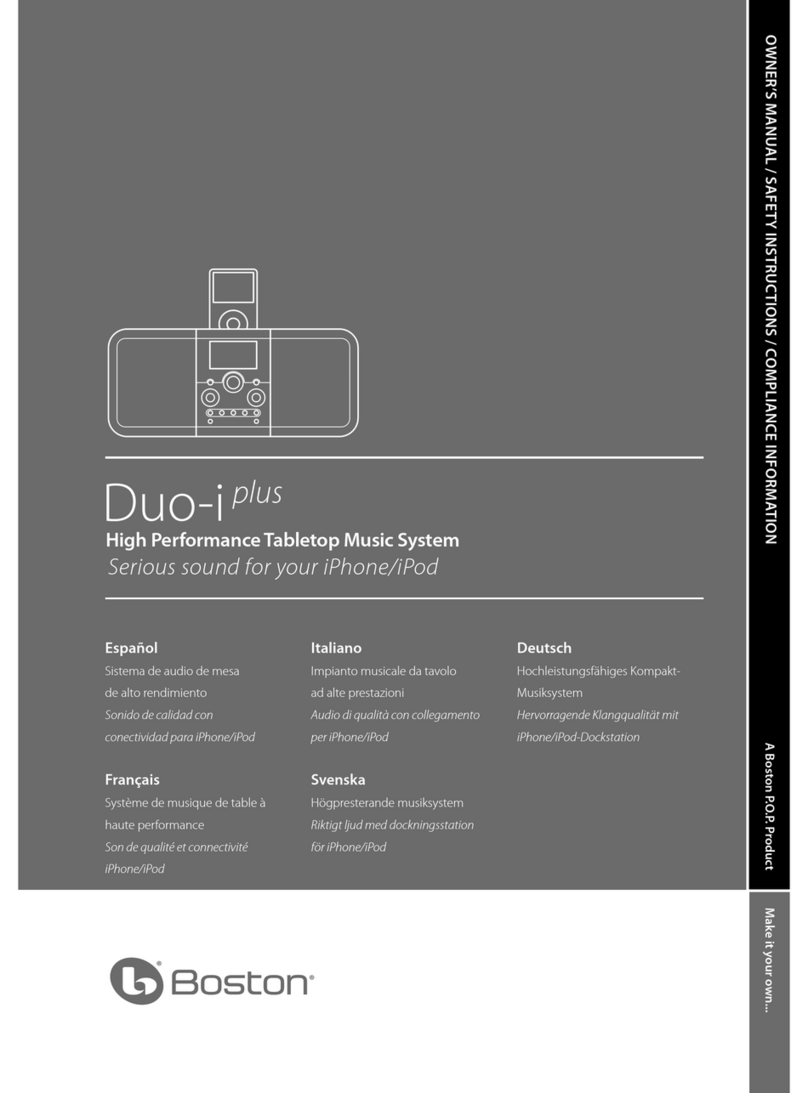 Boston Duo-i Plus owner's manual