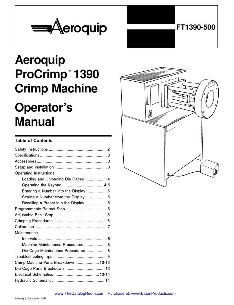 Aeroquip ProCrimpT 1390 Operator's manual